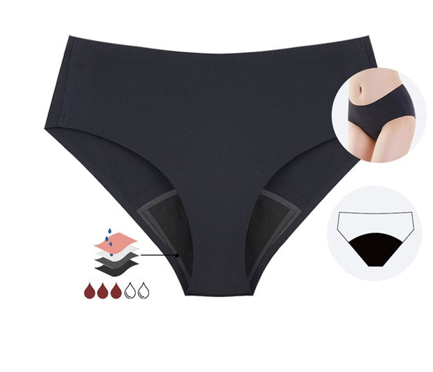 Seamless Black Period Underwear