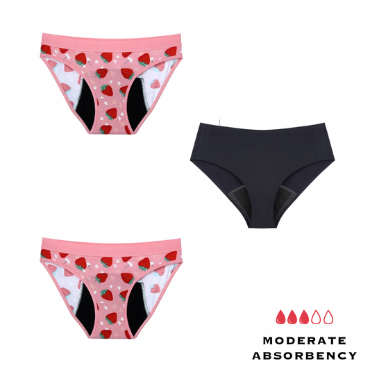 Strawberry Crush Period Underwear 3 pack